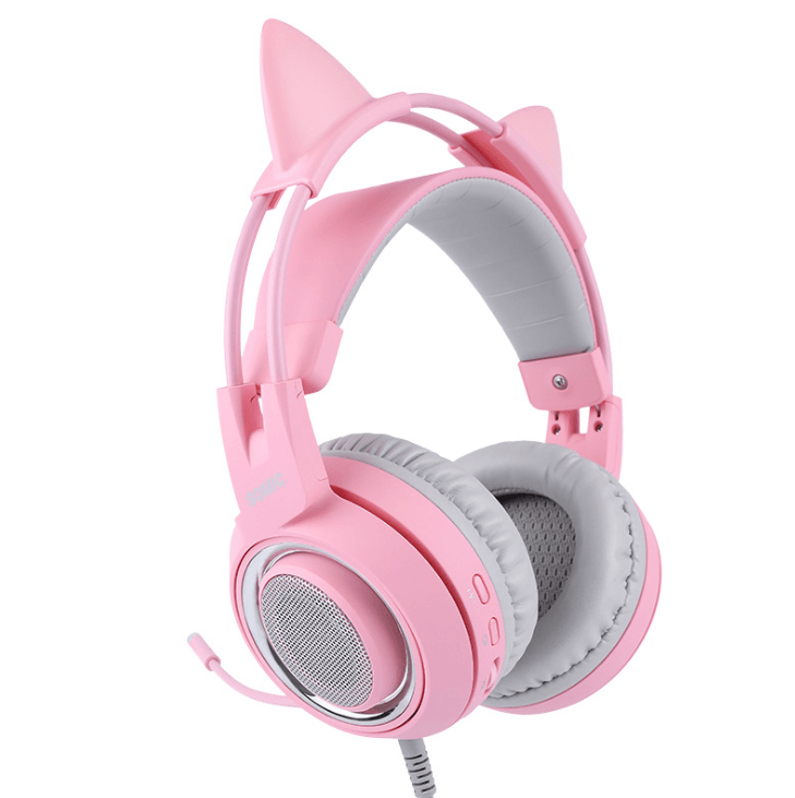 G951 Gaming Headset USB 7.1 Virtual Surround Sound Headsets LED Cat Ear Headphones - Nioor