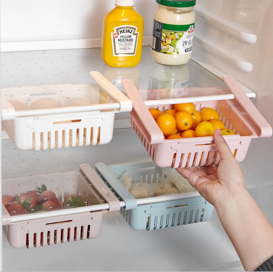 Refrigerator Storage Basket Stretchable Multifunction Kitchen Refrigerator Storage Box - Nioor