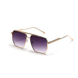 Men And Women Retro Fashion Double Beam Large Frame Sunglasses