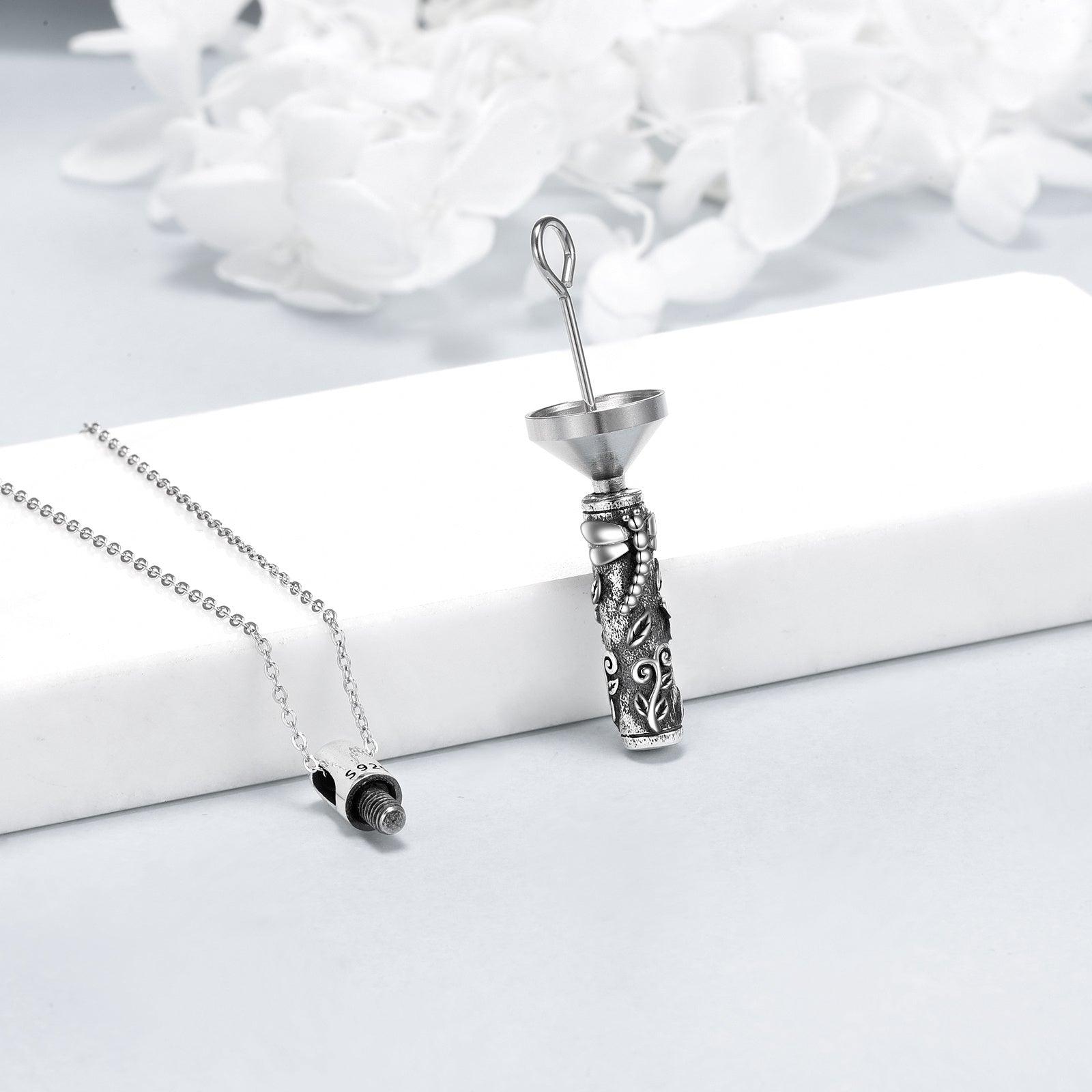 Dragonfly Urn Necklaces for ashes 925 Sterling Silver - Nioor