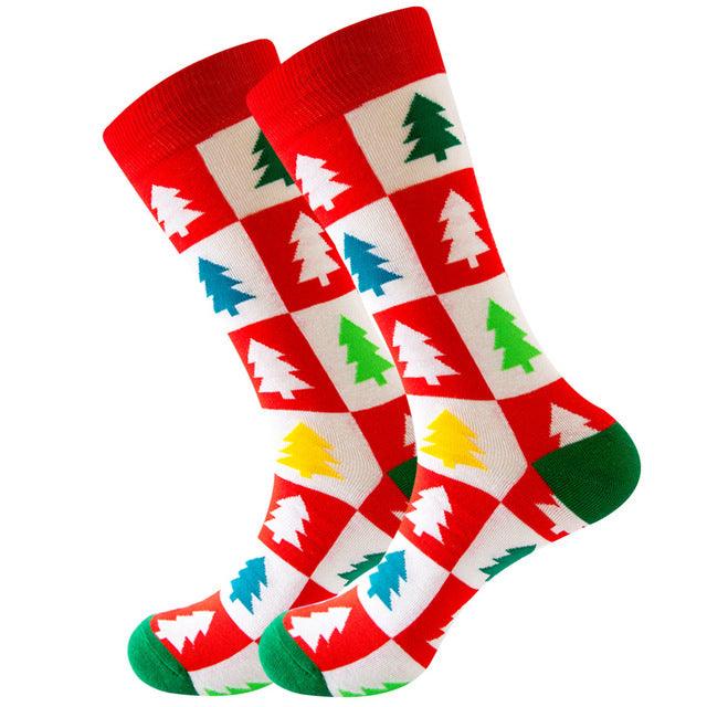 Cotton Stockings For Men With Christmas Theme - Nioor