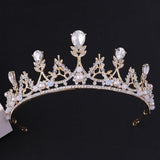 Korean Style Bridal Crown Earring Set - Nioor