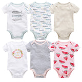 6-piece baby jumpsuit new short-sleeved baby clothes