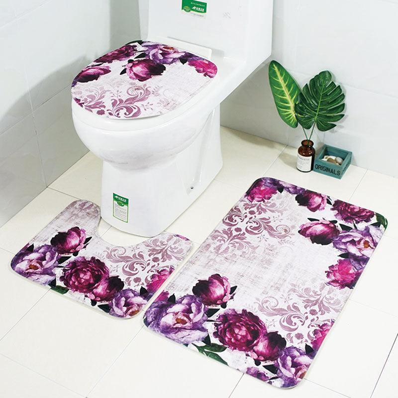 The bathroom toilet mat three-piece suit - Nioor