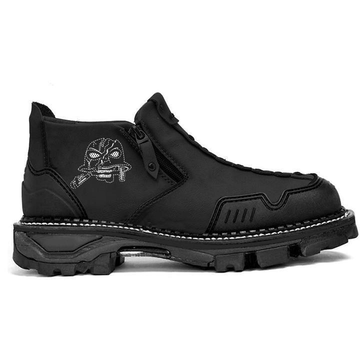 Men's Dr Martens Boots Halloween Skull Booties - Nioor