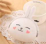 Cartoon silica gel zero purse Korean lovable rabbit zero purse candy color packet key bag lady bag - Nioor