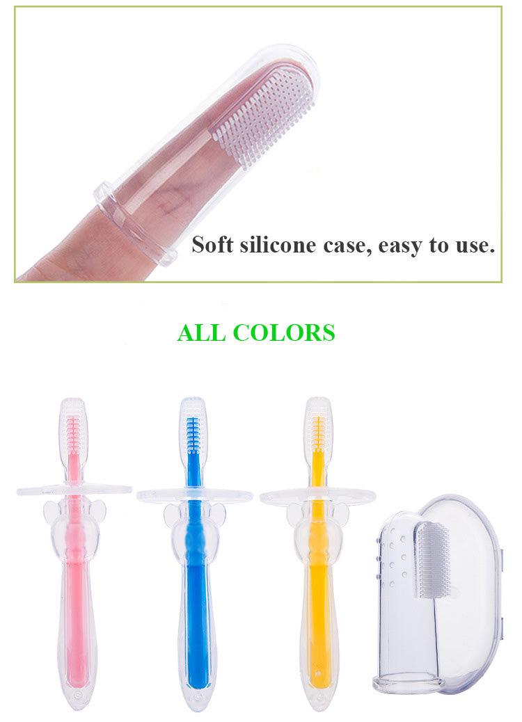 Silicone Baby Toothbrush Kids Teether Training Tool Clear Massager - Nioor