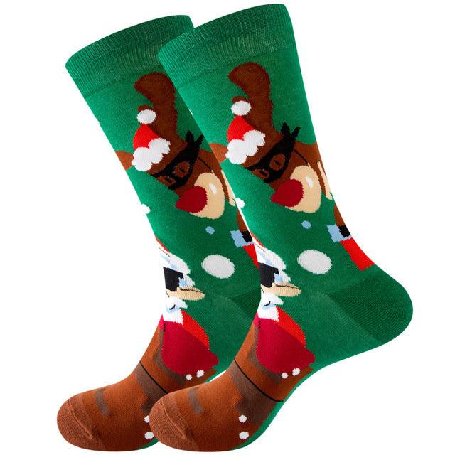 Cotton Stockings For Men With Christmas Theme - Nioor