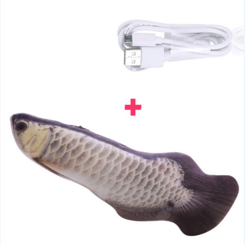 Electric Funny Cat Simulation Fish Beating Usb Jumping Cat Toy - Nioor