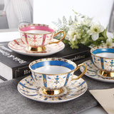 European Small Luxury Coffee Cup Set Bone China Tea Set Ceramic English Phnom Penh Black Tea Cup Flower Tea Cup - Nioor