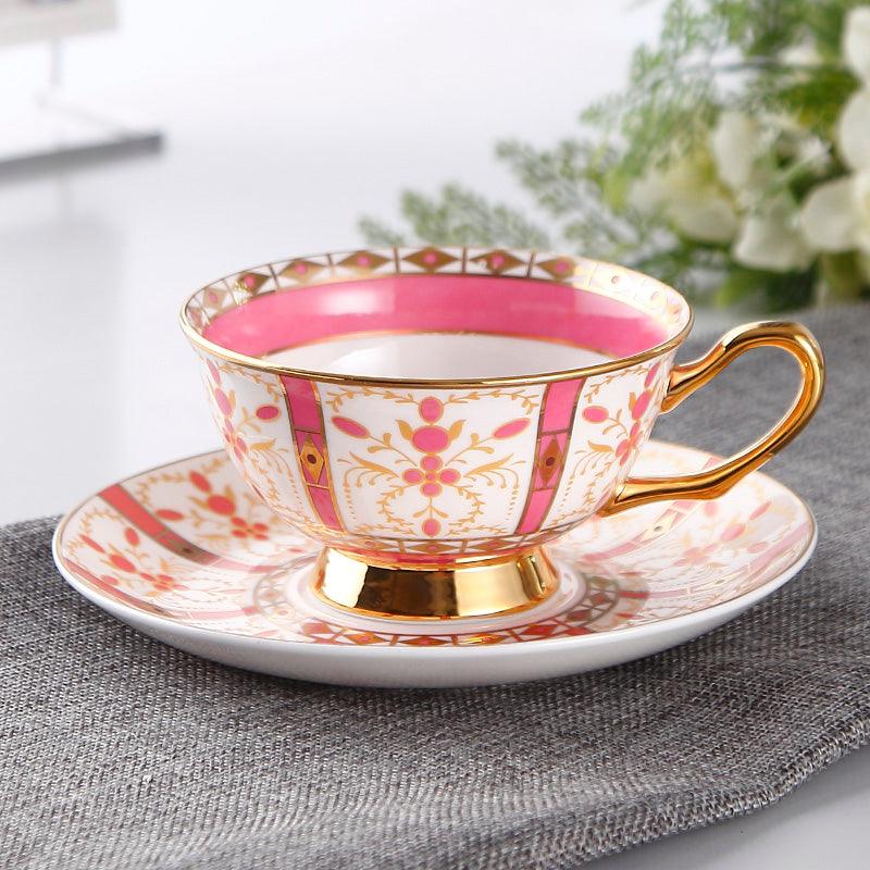 European Small Luxury Coffee Cup Set Bone China Tea Set Ceramic English Phnom Penh Black Tea Cup Flower Tea Cup - Nioor