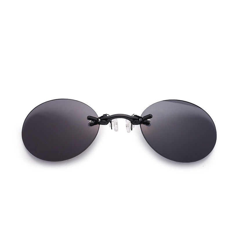 Sunglasses Metal Round Frame Mini Glasses for Men and Women