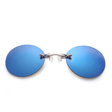 Sunglasses Metal Round Frame Mini Glasses for Men and Women