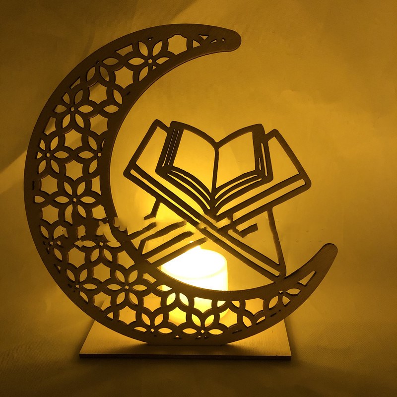 Wooden DIY Muslim Islamic Palace Decoration Gift