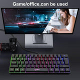 61-key Gaming Membrane Keyboard RGB Light Mini Keyboard - Nioor