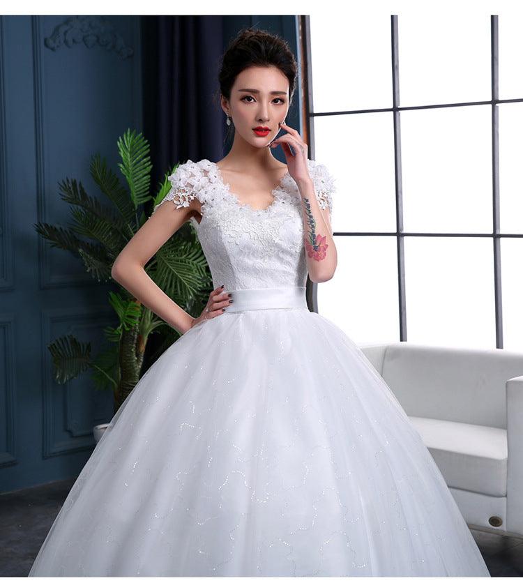 Large Trailing Lace Lace Tie Wedding Dress Slim And Slim - Nioor