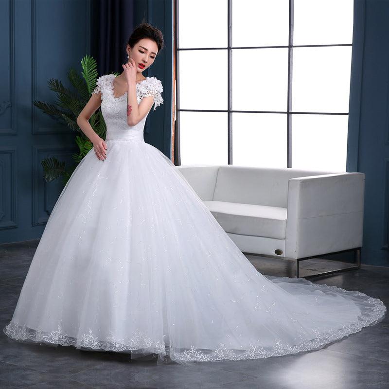 Large Trailing Lace Lace Tie Wedding Dress Slim And Slim - Nioor