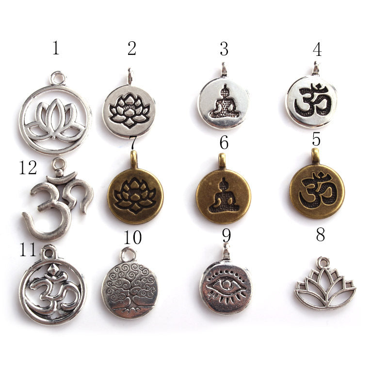 108 Prayer Beads Lotus Eye Pendant Bracelet