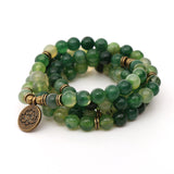 108 Prayer Beads Lotus Eye Pendant Bracelet