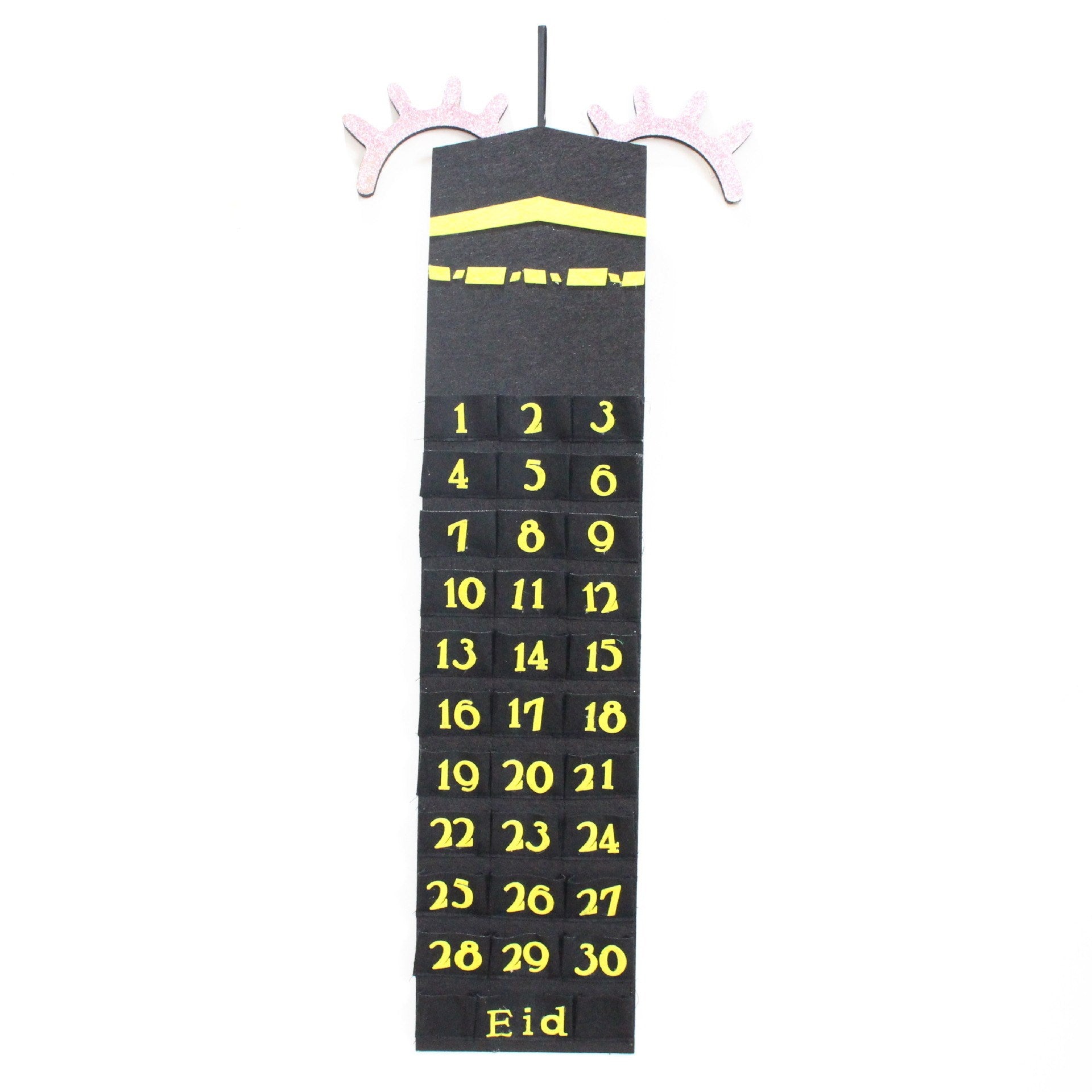 For Eid Al-Fitr And Ramadan, The Cloth Wall Calendar Carries The Bag