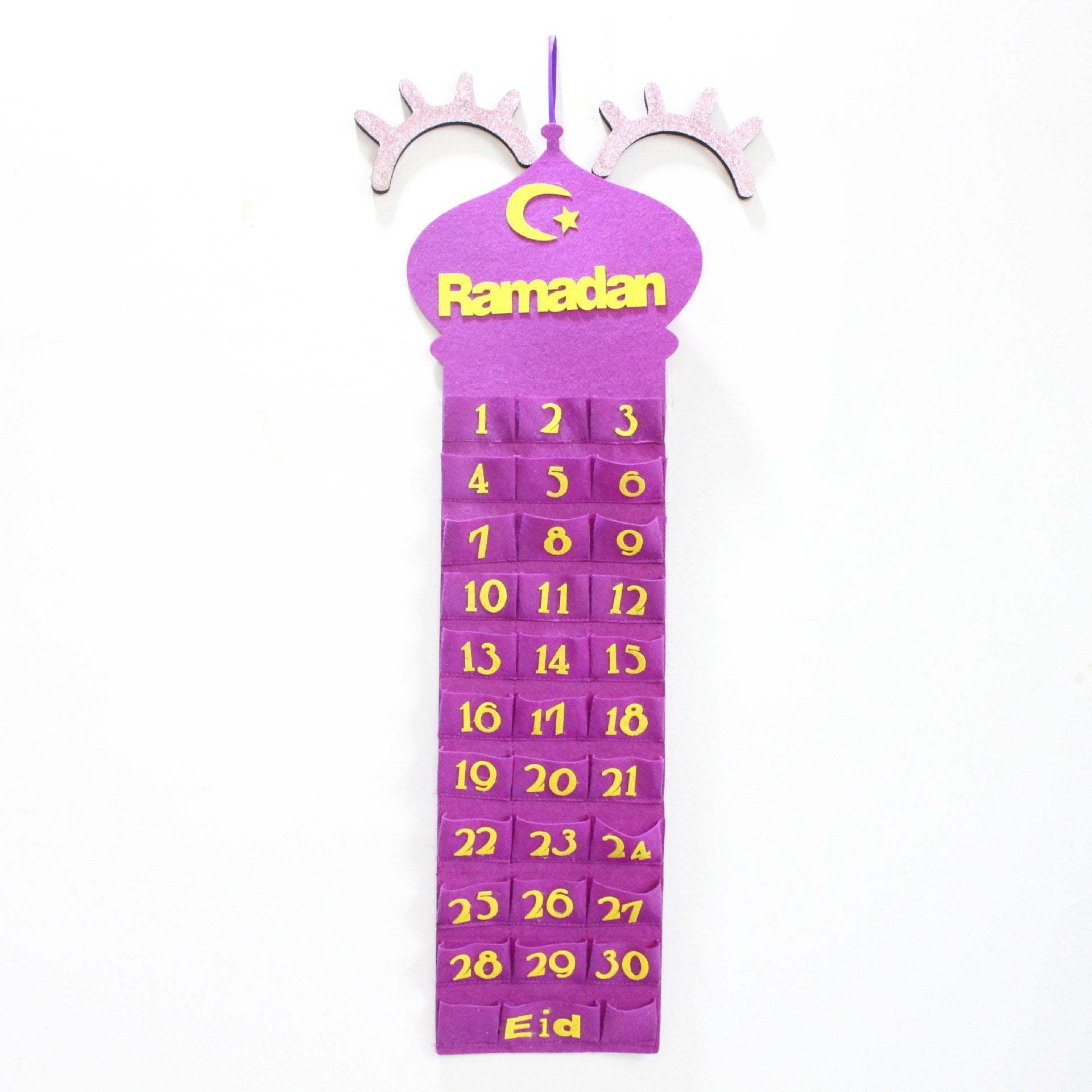 For Eid Al-Fitr And Ramadan, The Cloth Wall Calendar Carries The Bag