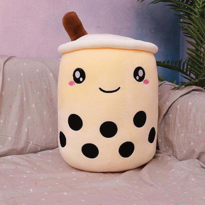 Cute Fruit Drink Plush Stuffed Soft Strawberry Milk Tea Plush Boba Tea Cup Toy Bubble Tea Pillow Cushion Kids Gift - Nioor