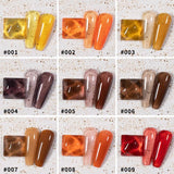 9 Colors Amber Set UV Gel Nail Polish Ice Penetration Soak Off Shining - Nioor