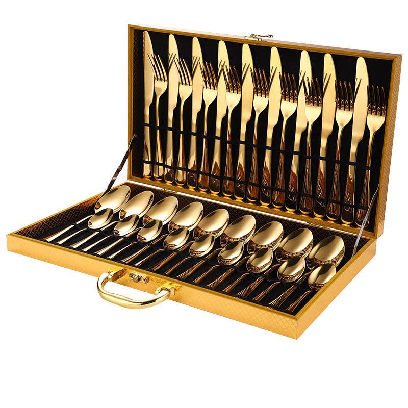 36-Pece Stainless Steel Steak Knife and Fork Set - Nioor