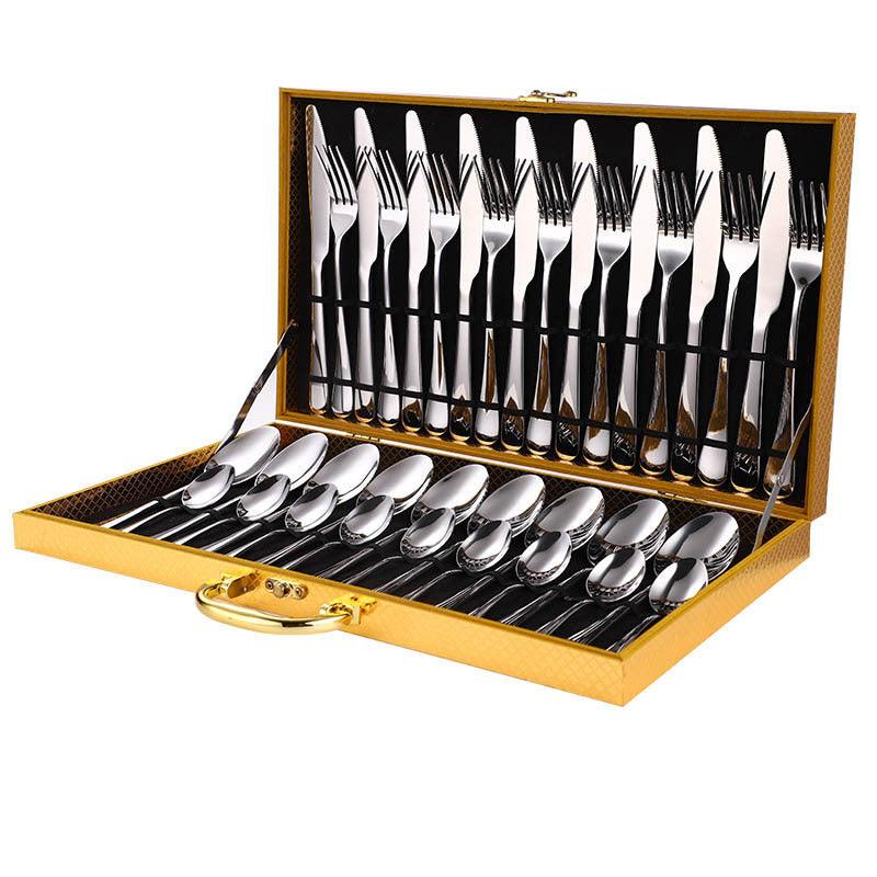 36-Pece Stainless Steel Steak Knife and Fork Set - Nioor