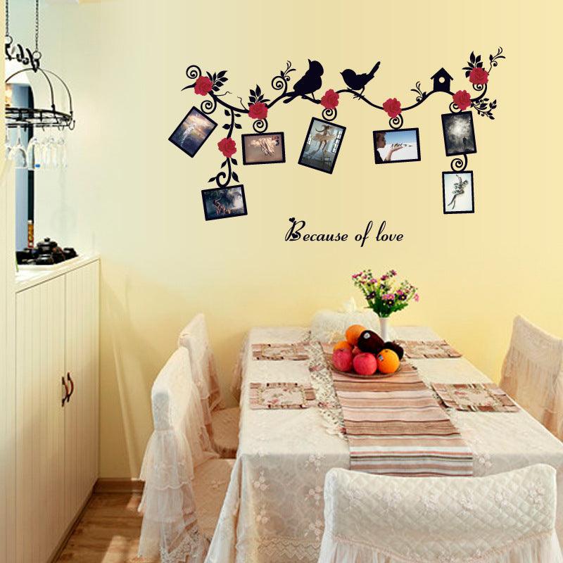 Personalized Romantic Photo Wall With Removable Wall Stickers - Nioor