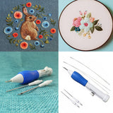 Pratical ABS Plastic DIY Magic Embroidery Pen Set Needle Wea