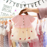 Summer Cute Cartoon Baby Princess Birthday Party Mesh Dresses