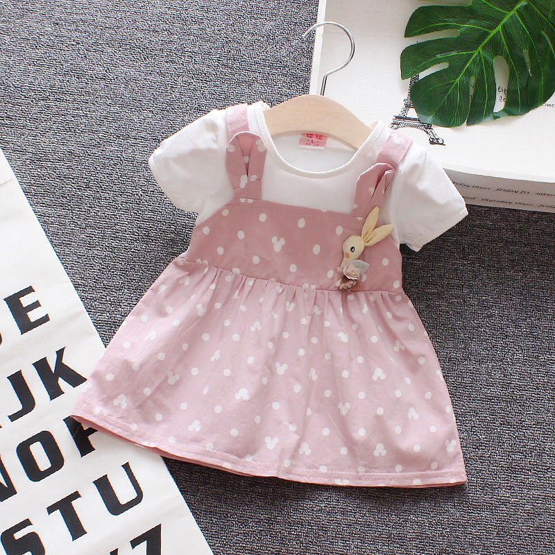 Summer Cute Cartoon Baby Princess Birthday Party Mesh Dresses