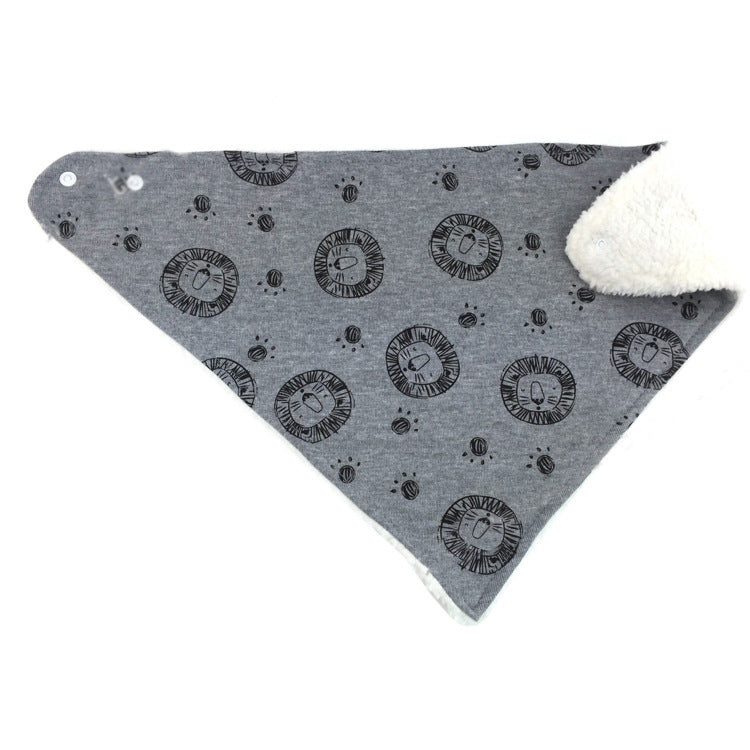 Baby Saliva Towel Plus Velvet Thick Triangle Scarf