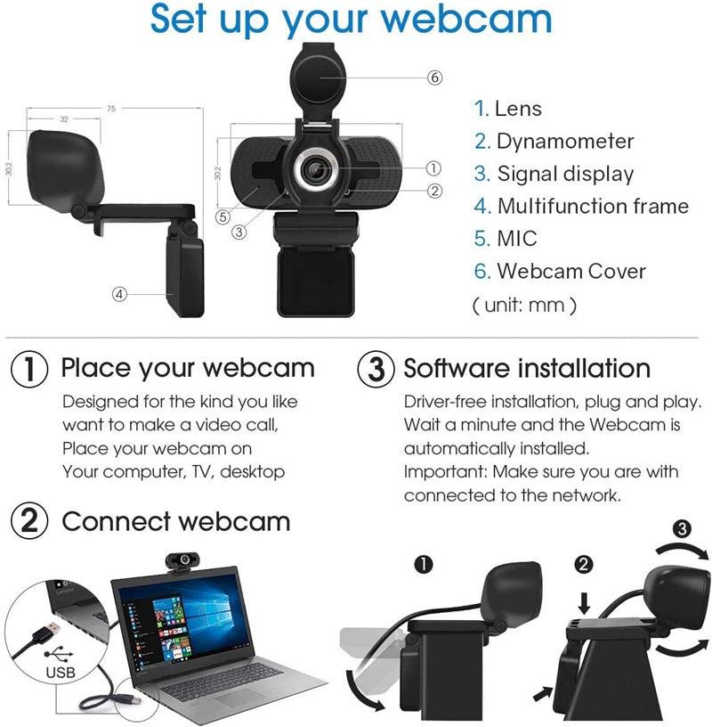 HD USB Web Computer Camera Live Webcam - Nioor