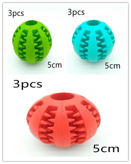 Pet Slow Feeder Dog Toy Cute Funny Rubber Dog Ball Toy - Nioor