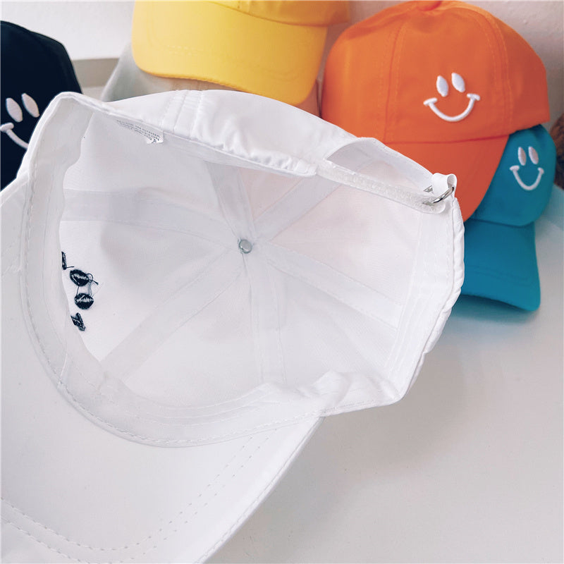 Children's Baseball Cap Smiley Face Wild Cartoon Embroidery