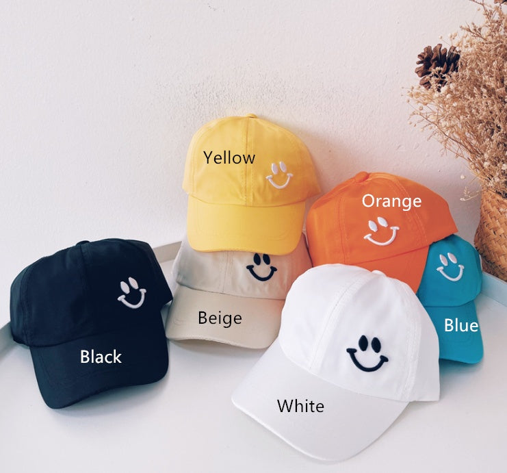 Children's Baseball Cap Smiley Face Wild Cartoon Embroidery