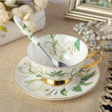 Tea Set Black Tea Cup Couple Cup With Saucer Spoon - Nioor