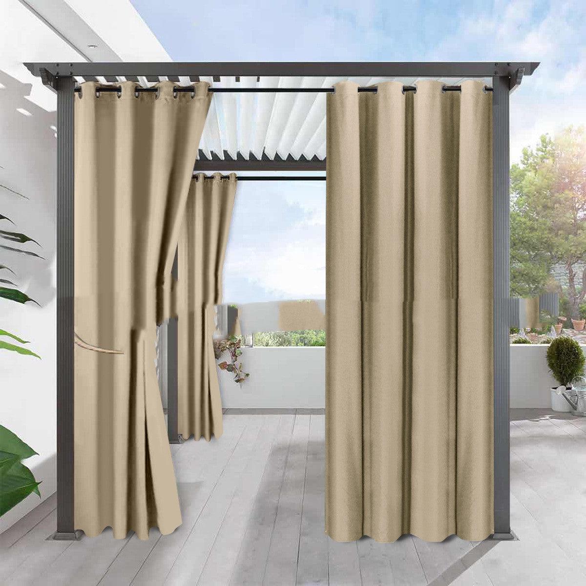 Simple Full Blackout Solid Color Fine Linen Blackout Waterproof Sunscreen Heat Insulation Curtain - Nioor