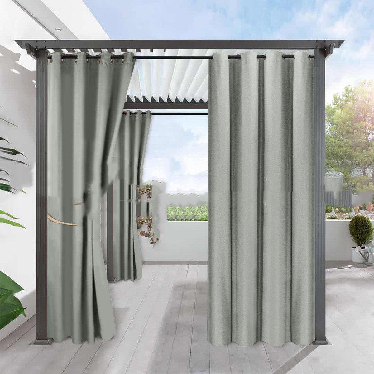 Simple Full Blackout Solid Color Fine Linen Blackout Waterproof Sunscreen Heat Insulation Curtain - Nioor