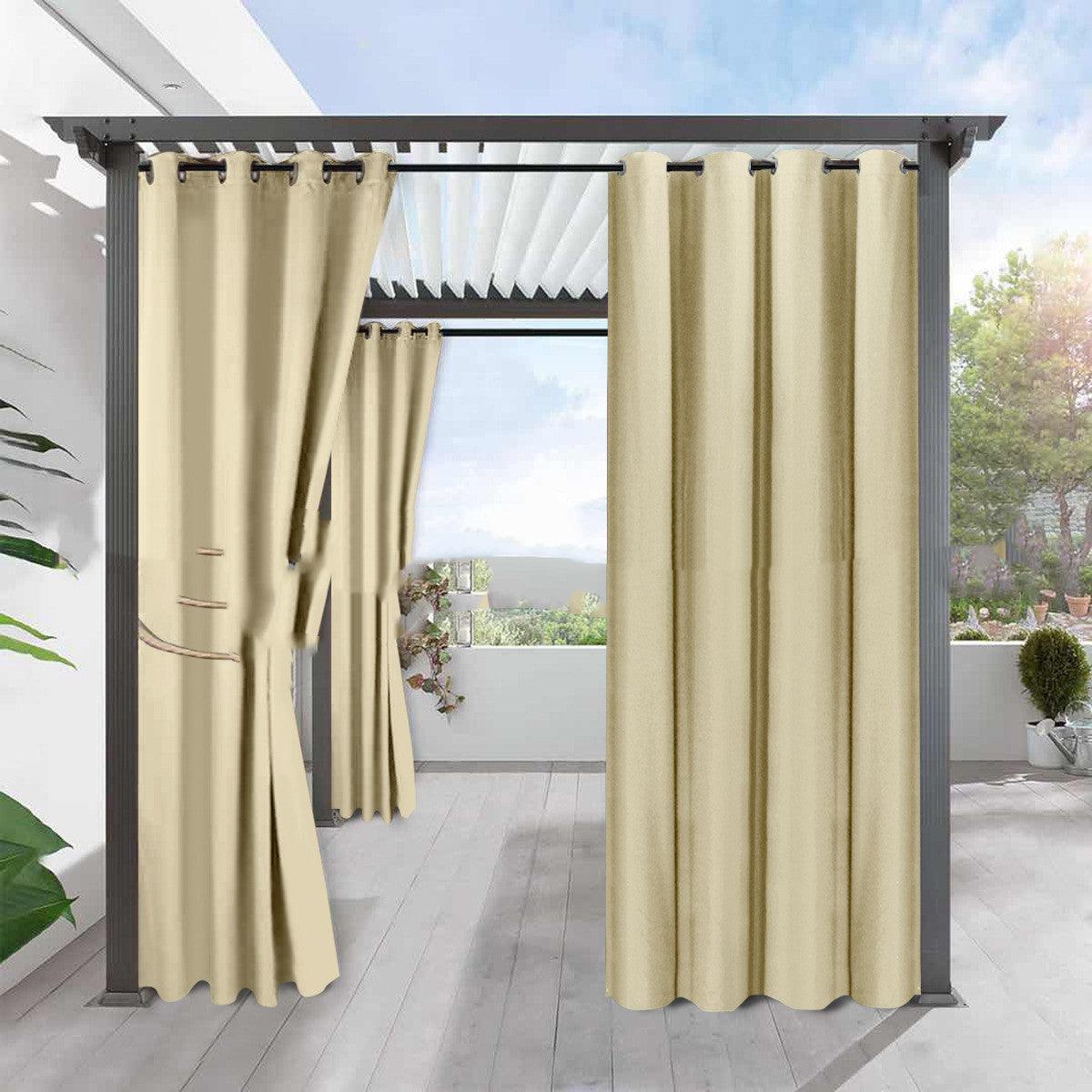 Simple Full Blackout Solid Color Fine Linen Blackout Waterproof Sunscreen Heat Insulation Curtain - Nioor