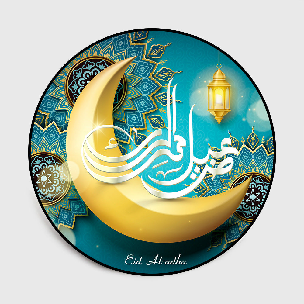 Islamic Ramadan Festival Moon Camel Church Round Living Room Bedroom Floor Mat Carpet