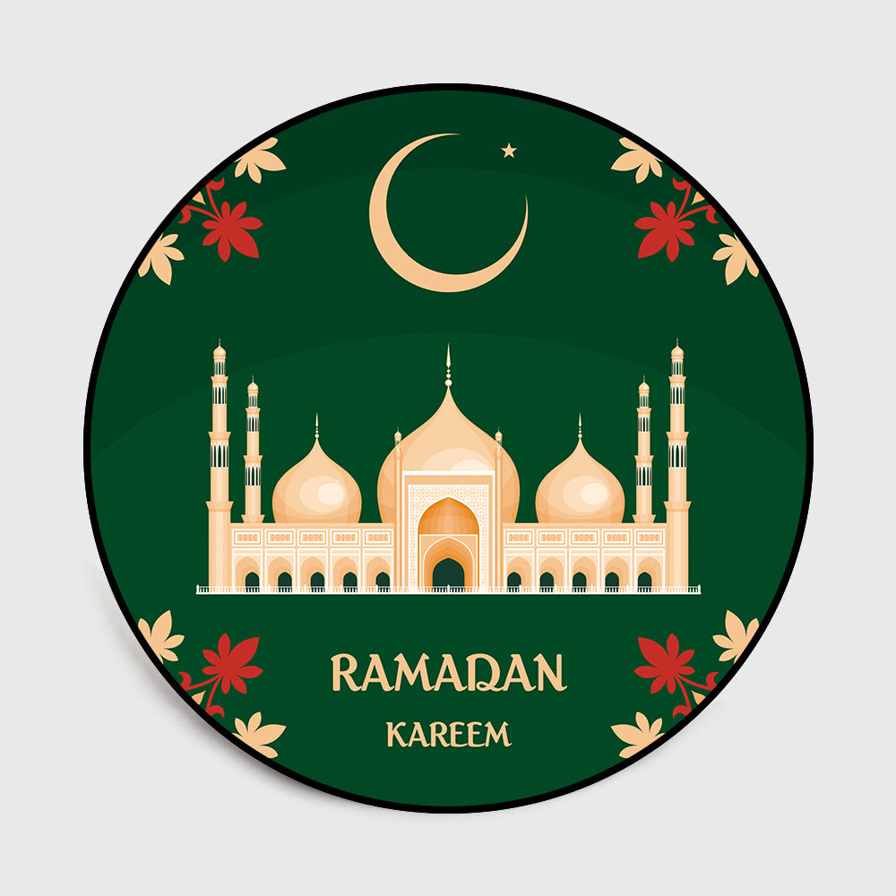 Islamic Ramadan Festival Moon Camel Church Round Living Room Bedroom Floor Mat Carpet