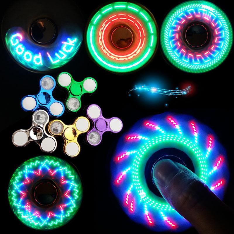 Luminous LED Light Fidget Spinner Hand Top Spinners Glow in Dark Light - Nioor