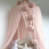 Mosquito Net hanging Net Yarn Fur Ball Children's Room Ball Wall