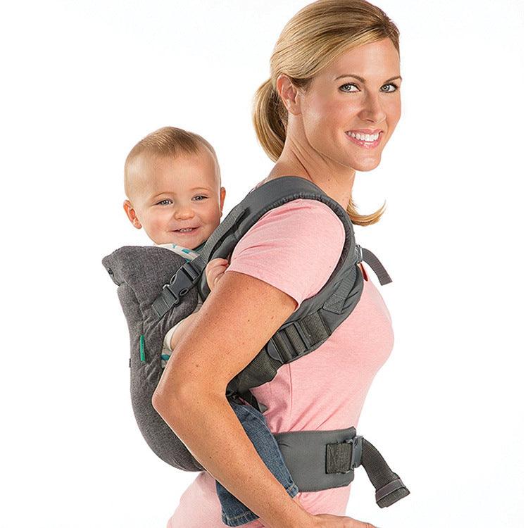 Baby Carrier 4-in-1 Double-shoulder Baby Carrier Carrier Carrying Bag, Suitable for Four Seasons, Saliva Towel - Nioor