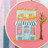 France Garden Flower Beginner Embroidery Fabric Threads Material Bag Diy 3d Landscape Needlework Cross Stitch Kit Wall Painting