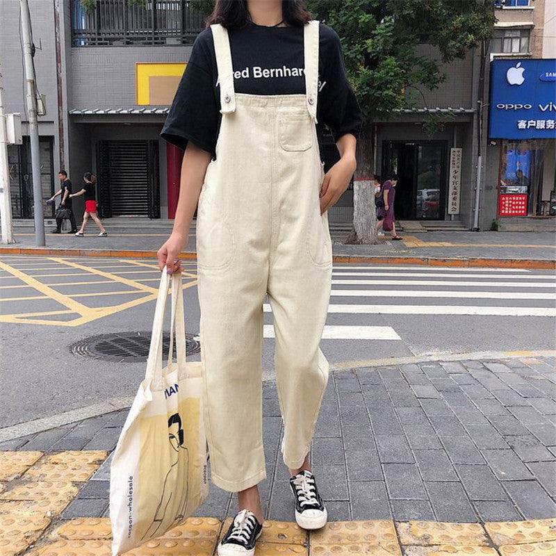 The Korean Version Of The Outer Jumpsuit Trousers Is Loose And Thin And Straight - Nioor