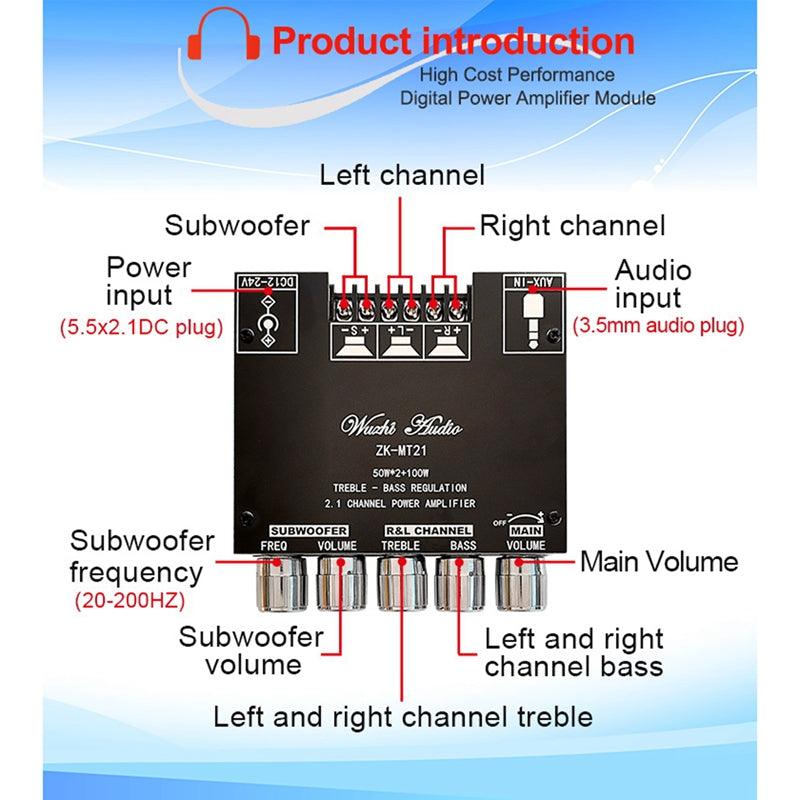 2.1-Channel Bluetooth Digital Power Amplifier Module - Nioor